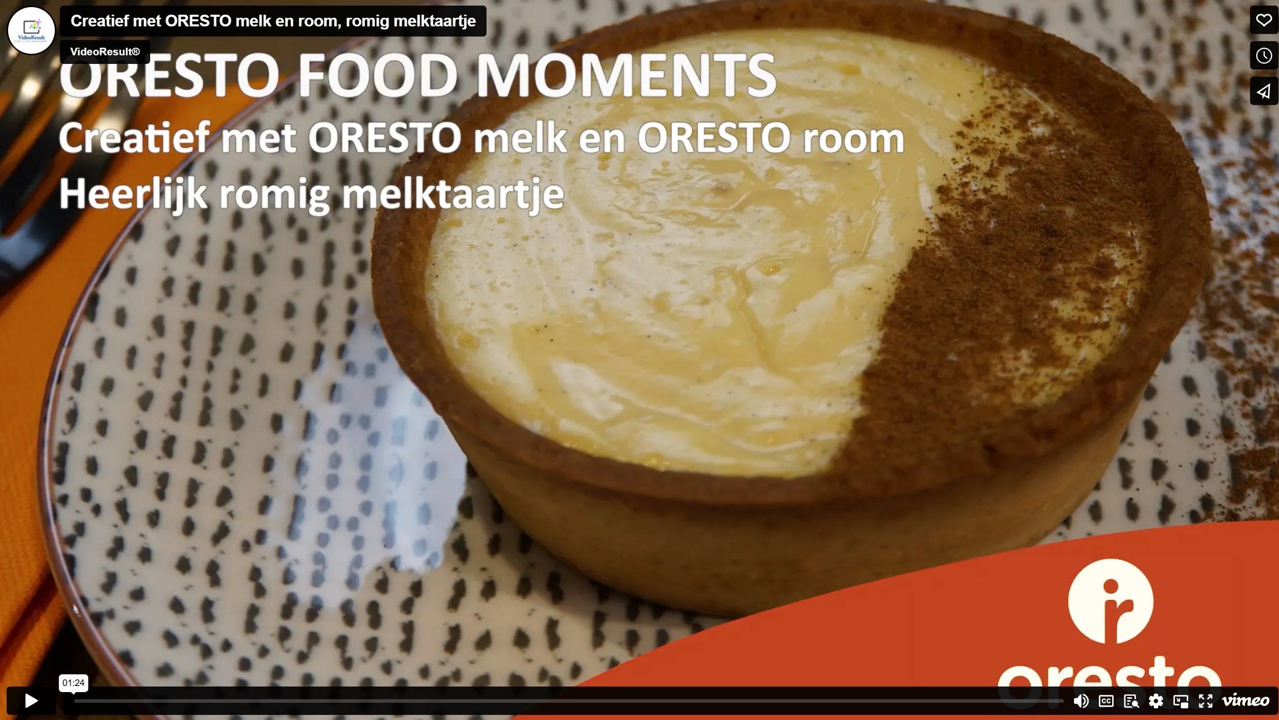 Creatief met ORESTO melk en room, romig melktaartje